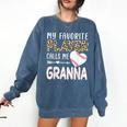 My Favorite Player Calls Me Granna Baseball Leopard Comfort Colors Sweatshirt Blue Jean My Favorite Player Calls Me Granna Baseball Leopard Comfort Colors Sweatshirt Blue Jean