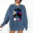 Filipina Baseball Mom Philippines Flag Baseball Girl Comfort Colors Sweatshirt Blue Jean Filipina Baseball Mom Philippines Flag Baseball Girl Comfort Colors Sweatshirt Blue Jean