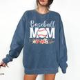 Floral Baseball Mom Mother's Day Cute Baseball Mama Mommy Comfort Colors Sweatshirt Blue Jean Floral Baseball Mom Mother's Day Cute Baseball Mama Mommy Comfort Colors Sweatshirt Blue Jean