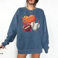 Football Basketball Baseball Heart Valentine Boys Men Kid Comfort Colors Sweatshirt Blue Jean