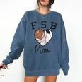 Football Soccer Baseball Mom For Women Comfort Colors Sweatshirt Blue Jean