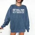 FUNNY Softball Mom Like A Baseball Mom But Smarter Comfort Colors Sweatshirt Blue Jean FUNNY Softball Mom Like A Baseball Mom But Smarter Comfort Colors Sweatshirt Blue Jean