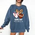 Game Day Vibes Football Baseball Mom Heart Comfort Colors Sweatshirt Blue Jean Game Day Vibes Football Baseball Mom Heart Comfort Colors Sweatshirt Blue Jean