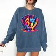 Gen Alpha Slang Ice Cream Drip Six Seven 67 Baseball Catcher Comfort Colors Sweatshirt Blue Jean