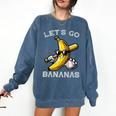 Lets Go Bananas Baseball Retro Sports Boys Kids Men Youth Premium Tri-Blend Comfort Colors Sweatshirt Blue Jean Lets Go Bananas Baseball Retro Sports Boys Kids Men Youth Premium Tri-Blend Comfort Colors Sweatshirt Blue Jean
