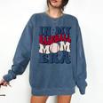 Groovy In My Baseball Mom Era Baseball Mama Mother's Day Comfort Colors Sweatshirt Blue Jean Groovy In My Baseball Mom Era Baseball Mama Mother's Day Comfort Colors Sweatshirt Blue Jean