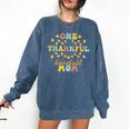 Groovy Retro One Thankful Baseball Mom Thanksgiving Fall Comfort Colors Sweatshirt Blue Jean Groovy Retro One Thankful Baseball Mom Thanksgiving Fall Comfort Colors Sweatshirt Blue Jean