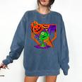Halloween Baseball Ice Cream Drip Boys Girls Youth Comfort Colors Sweatshirt Blue Jean Halloween Baseball Ice Cream Drip Boys Girls Youth Comfort Colors Sweatshirt Blue Jean
