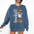 Happy Mother's Day Baseball Mom Leopard Softball Lover Comfort Colors Sweatshirt Blue Jean Happy Mother's Day Baseball Mom Leopard Softball Lover Comfort Colors Sweatshirt Blue Jean