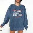 Hit Hard Run Fast Turn Left Baseball Player & Fan Premium Tri-Blend Comfort Colors Sweatshirt Blue Jean Hit Hard Run Fast Turn Left Baseball Player & Fan Premium Tri-Blend Comfort Colors Sweatshirt Blue Jean