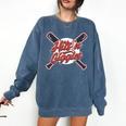 Hits 'n Giggles Baseball Player Women Baseball Mom Mother Comfort Colors Sweatshirt Blue Jean Hits 'n Giggles Baseball Player Women Baseball Mom Mother Comfort Colors Sweatshirt Blue Jean