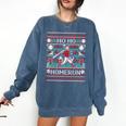 Ho Ho Homerun Baseball Ugly Christmas Sweater Party Hitter Comfort Colors Sweatshirt Blue Jean Ho Ho Homerun Baseball Ugly Christmas Sweater Party Hitter Comfort Colors Sweatshirt Blue Jean