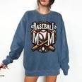 Home Run Baseball Mom Comfort Colors Sweatshirt Blue Jean