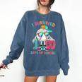 HUGvyn I Survived 100 Days Of School Baseball 6 7 Ice Cream Comfort Colors Sweatshirt Blue Jean HUGvyn I Survived 100 Days Of School Baseball 6 7 Ice Cream Comfort Colors Sweatshirt Blue Jean