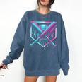 Ice Cream Baseball Drip Home Plate Bats Cool For Boys Youth Comfort Colors Sweatshirt Blue Jean Ice Cream Baseball Drip Home Plate Bats Cool For Boys Youth Comfort Colors Sweatshirt Blue Jean