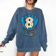Ice Cream Baseball Glove 8th Birthday Edition Comfort Colors Sweatshirt Blue Jean Ice Cream Baseball Glove 8th Birthday Edition Comfort Colors Sweatshirt Blue Jean