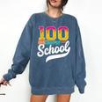 Ice Cream Drip 100 Days Of School Baseball Boys 100th Day Comfort Colors Sweatshirt Blue Jean