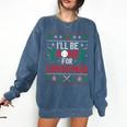 I’Ll Be Home For Christmas Baseball Ugly Sweater Art Comfort Colors Sweatshirt Blue Jean I’Ll Be Home For Christmas Baseball Ugly Sweater Art Comfort Colors Sweatshirt Blue Jean