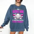 I'm A Baseball Mom Baseball Pitcher Catcher Baseball Player Comfort Colors Sweatshirt Blue Jean