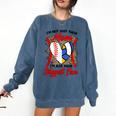 I'm Their Biggest Fan Volleyball Baseball Mom Comfort Colors Sweatshirt Blue Jean
