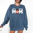 I'm A Proud Mom Football Baseball Mom Comfort Colors Sweatshirt Blue Jean