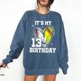 It's My 13th Birthday Baseball Softball Heart 13 Year Old Comfort Colors Sweatshirt Blue Jean It's My 13th Birthday Baseball Softball Heart 13 Year Old Comfort Colors Sweatshirt Blue Jean