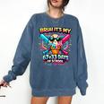 It's My 6733 Days Of School Baseball Ice Cream Dripping Comfort Colors Sweatshirt Blue Jean It's My 6733 Days Of School Baseball Ice Cream Dripping Comfort Colors Sweatshirt Blue Jean