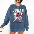 Jarren Duran Boston MLB Baseball Players MLBJDU201M Comfort Colors Sweatshirt Blue Jean