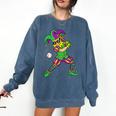 Jester Baseball Mardi Gras Carnival Sport Men Boy Teen Kids Comfort Colors Sweatshirt Blue Jean