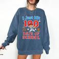 I Just Hit 100 Days Of School Baseball 100th Day Boys Kids Comfort Colors Sweatshirt Blue Jean I Just Hit 100 Days Of School Baseball 100th Day Boys Kids Comfort Colors Sweatshirt Blue Jean