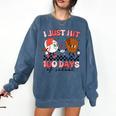 I Just Hit 100 Days Of School Baseball Boy Girl Teacher Comfort Colors Sweatshirt Blue Jean I Just Hit 100 Days Of School Baseball Boy Girl Teacher Comfort Colors Sweatshirt Blue Jean