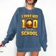 I Just Hit 100 Days Of School Baseball Boys Kids 100th Day Comfort Colors Sweatshirt Blue Jean I Just Hit 100 Days Of School Baseball Boys Kids 100th Day Comfort Colors Sweatshirt Blue Jean