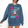 Kids Baseball Drip Bruh It's My 6th Birthday Boy Ice Cream Drip Comfort Colors Sweatshirt Blue Jean Kids Baseball Drip Bruh It's My 6th Birthday Boy Ice Cream Drip Comfort Colors Sweatshirt Blue Jean