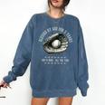 Kids Blessed By God For 5 Years Old Baseball 5th Birthday Comfort Colors Sweatshirt Blue Jean