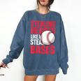 Kids Stealing Hearts Like I Steal Bases Cute Baseball Boys Comfort Colors Sweatshirt Blue Jean Kids Stealing Hearts Like I Steal Bases Cute Baseball Boys Comfort Colors Sweatshirt Blue Jean