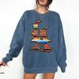 LA Sarape Los Angeles LA Sarape East LA Baseball Mexican Premium Tri-Blend Comfort Colors Sweatshirt Blue Jean LA Sarape Los Angeles LA Sarape East LA Baseball Mexican Premium Tri-Blend Comfort Colors Sweatshirt Blue Jean