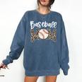 Leopard Baseball Mom Baseball Mama Retro Cute Mother's Day Premium Comfort Colors Sweatshirt Blue Jean Leopard Baseball Mom Baseball Mama Retro Cute Mother's Day Premium Comfort Colors Sweatshirt Blue Jean