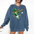 Leprechaun Play Baseball St Patrick's Day Men Kid Boys Comfort Colors Sweatshirt Blue Jean Leprechaun Play Baseball St Patrick's Day Men Kid Boys Comfort Colors Sweatshirt Blue Jean