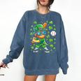 Leprechaun Playing Baseball Happy St Patricks Day Men Boys Comfort Colors Sweatshirt Blue Jean Leprechaun Playing Baseball Happy St Patricks Day Men Boys Comfort Colors Sweatshirt Blue Jean