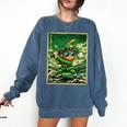 Leprechaun Playing Baseball Japanese Art St Patricks Day Comfort Colors Sweatshirt Blue Jean Leprechaun Playing Baseball Japanese Art St Patricks Day Comfort Colors Sweatshirt Blue Jean