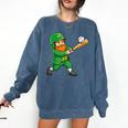 Leprechaun Playing Baseball St Patricks Day Men Boys Kids Comfort Colors Sweatshirt Blue Jean Leprechaun Playing Baseball St Patricks Day Men Boys Kids Comfort Colors Sweatshirt Blue Jean