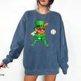 Leprechaun Playing Baseball St Patricks Day Sport Boys Comfort Colors Sweatshirt Blue Jean Leprechaun Playing Baseball St Patricks Day Sport Boys Comfort Colors Sweatshirt Blue Jean