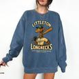 Littleton Longnecks Retro Minor League Baseball Comfort Colors Sweatshirt Blue Jean Littleton Longnecks Retro Minor League Baseball Comfort Colors Sweatshirt Blue Jean