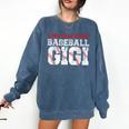 Loud And Proud Baseball Gigi Baseball Mom Comfort Colors Sweatshirt Blue Jean