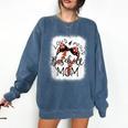 Loud Proud Baseball Mom Mommy Comfort Colors Sweatshirt Blue Jean