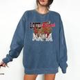 Loud Proud Mama Baseball Mom Comfort Colors Sweatshirt Blue Jean