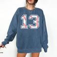 Lucky Number 13 Baseball Mom Baseball Number 13 Lucky 13 Comfort Colors Sweatshirt Blue Jean Lucky Number 13 Baseball Mom Baseball Number 13 Lucky 13 Comfort Colors Sweatshirt Blue Jean