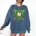 Lucky Shamrock Baseball Gloves Drip St Patrick's Day Boys Comfort Colors Sweatshirt Blue Jean Lucky Shamrock Baseball Gloves Drip St Patrick's Day Boys Comfort Colors Sweatshirt Blue Jean