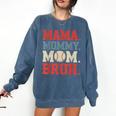 Mama Mommy Mom Bruh Baseball For Women Grandma Mother's Day Comfort Colors Sweatshirt Blue Jean