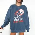 Mask On Fear Gone Baseball Catcher Softball Comfort Colors Sweatshirt Blue Jean Mask On Fear Gone Baseball Catcher Softball Comfort Colors Sweatshirt Blue Jean